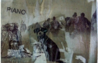 nox est perpetua - piano-Hund I, 2010, 16,5x25x2 cm, Fotos auf Transparentpapieren