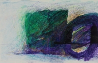 musca domestica III, 2012, 20,5x41,5 cm, mixed media auf Papier