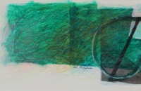 musca domestica IV, 2012, 20,5x41,5 cm, mixed media auf Papier