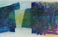 musca domestica VIII, 2012, 20,5x41,5 cm, mixed media auf Papier