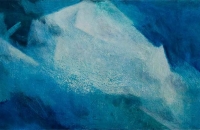 unbetitelt , Eis, 2009, 35x60 cm,  Eitempera/Ölfarbe auf Nessel