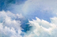 unbetitelt, Wolke, 2007, 80x110 cm,  Eitempera/Ölfarbe auf Nessel