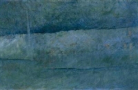 unbetitelt, Grau,  2007, 47x200 cm, Eitempera/Ölfarbe auf Nessel
