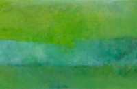 unbetitelt, GRÜN, 2007, 47x200 cm, Eitempera/Ölfarbe auf Nessel