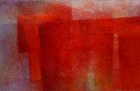 unbetitelt,  ROT, 2010/11, 79,5x144,5 cm,  Eitempera/Ölfarbe auf Nessel