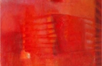 unbetitelt, ROT, 2010, 53,5x70 cm,  Eitempera/Ölfarbe auf Nessel