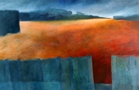 no-go-area VI, 2012, 117x208 cm, Öl/Eitempera auf Nessel
