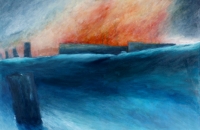 styx - Fahrrinne  - , 2011, 90x120 cm, Öl/Eitempera auf Nessel