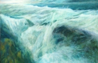 tide, 2019, 80 x 110 cm, Eitempera/Ölfarbe auf Nessel