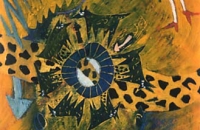 Africa! burn down Babylon. Wanderung um die Kugel, 1988, 60x50 cm, Mischtechnik auf Papier