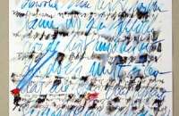 Briefe an Victor, 1987, 40x30 cm, Tinte/Ölkreide auf Papier